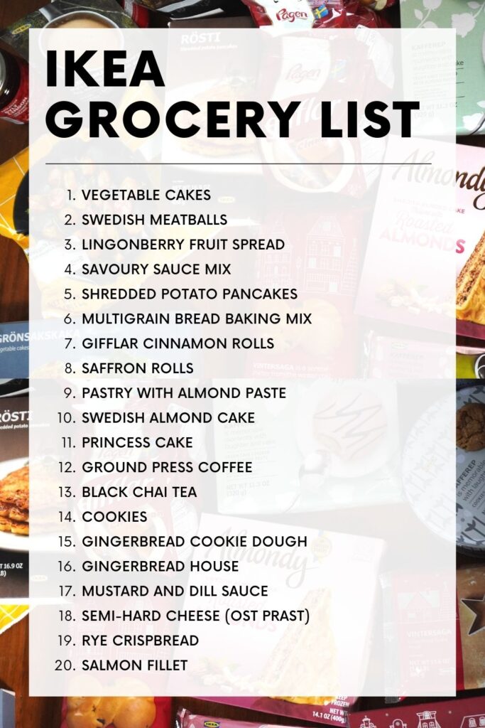 IKEA Grocery List Swedish Food