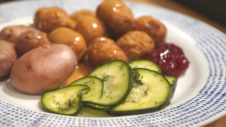 Swedish meatballs dinner