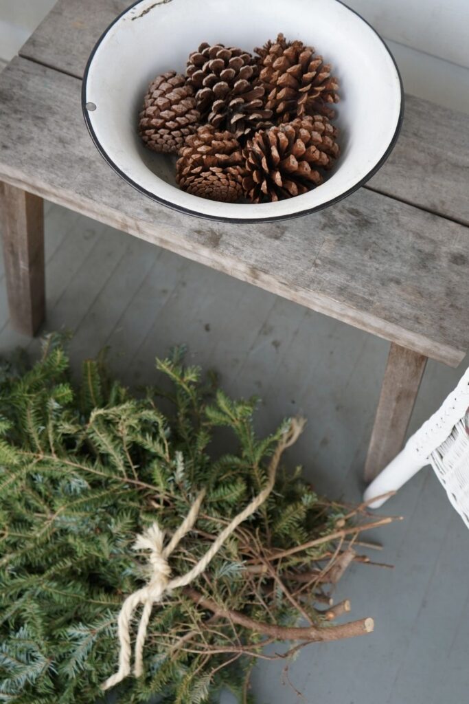 Winter Pinecone Decor