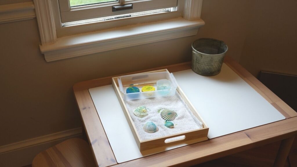 Montessori Art and Craft Area at Home