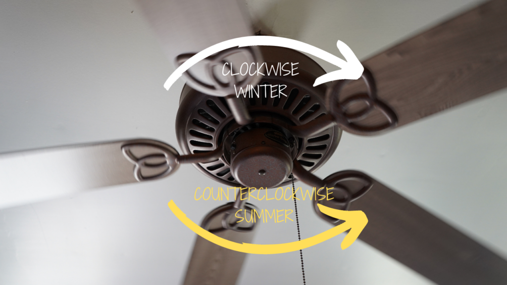 Fan direction for winter