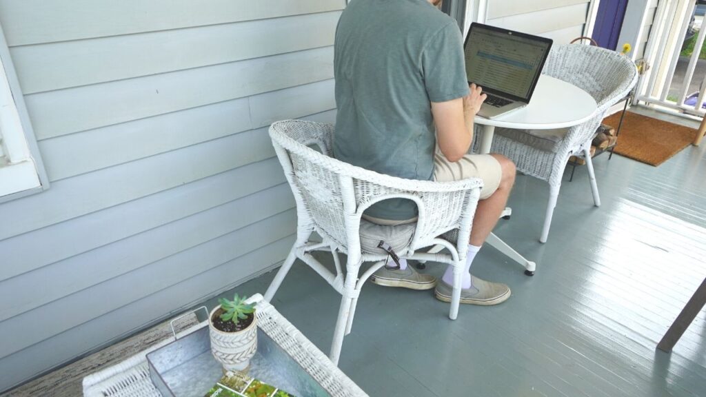 Working from home Front Porch