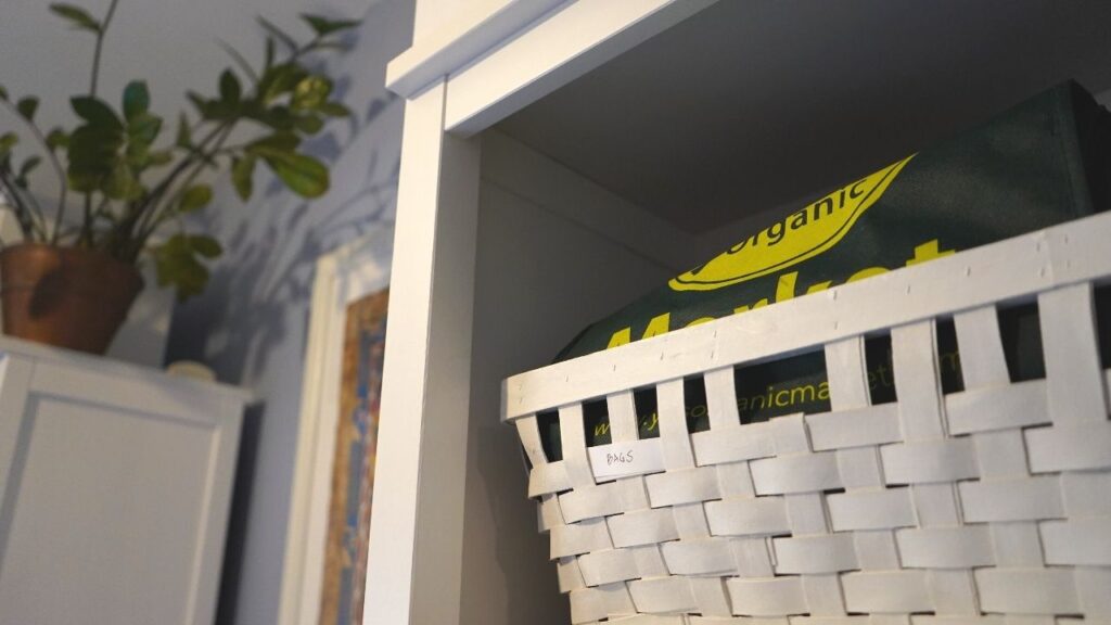 mudroom breakfast nook ikea basket