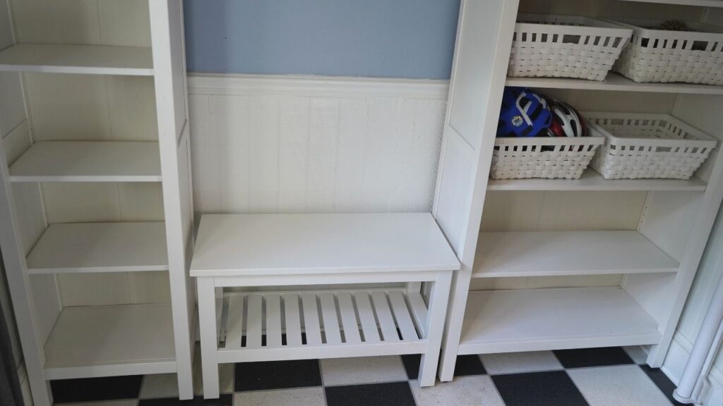 Hemnes bench budget mudroom